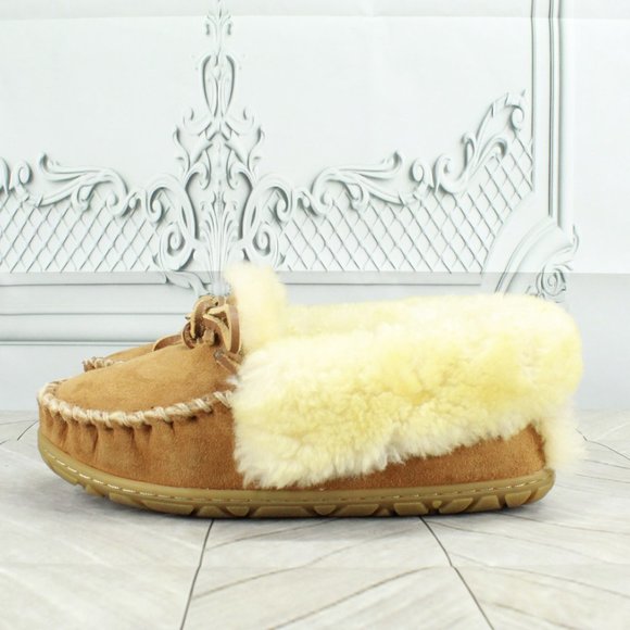L.L. Bean Shoes - *LL BEAN Suede Shearling Lined Wicked Good Moccasin Slippers 10 Inch